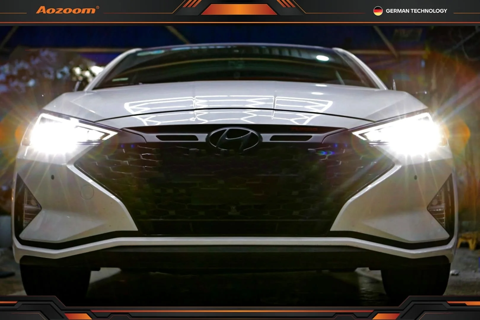 Độ đèn tăng sáng Hyundai Elantra