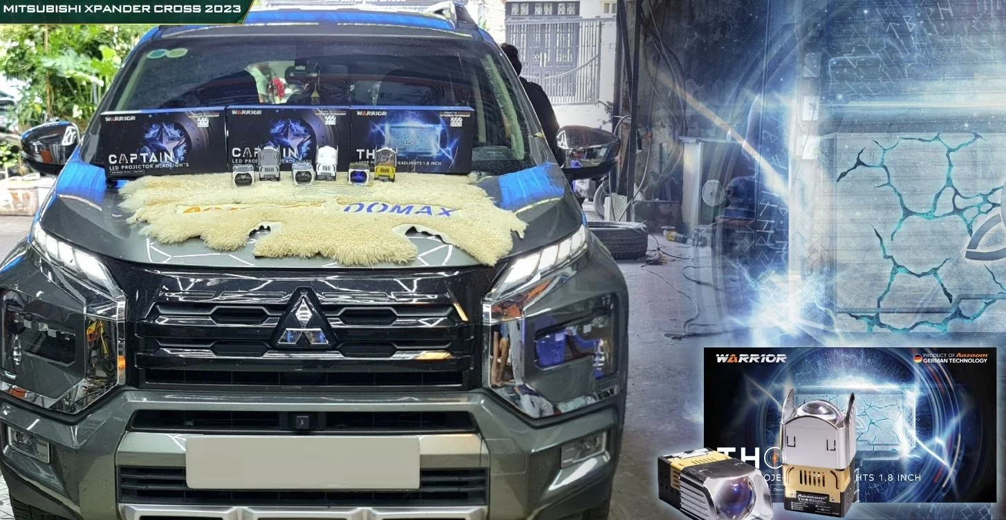 Mitsubishi Xpander 2023 độ đèn tăng sáng thương hiệu AOZOOM