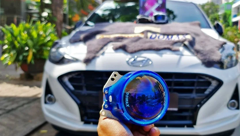 Độ đèn pha tăng sáng Hyundai Grand i10