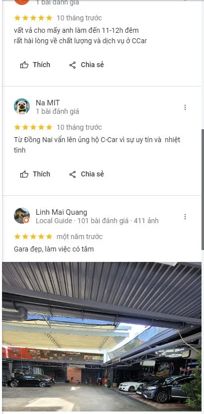 Đánh giá chất lượng AUTO C-CAR BOUTIQUE  Lời kết
