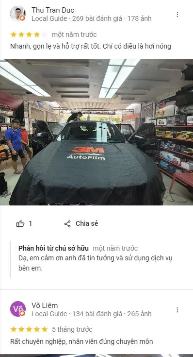 Đánh giá chất lượng dịch vụ THÀNH PHONG AUTO