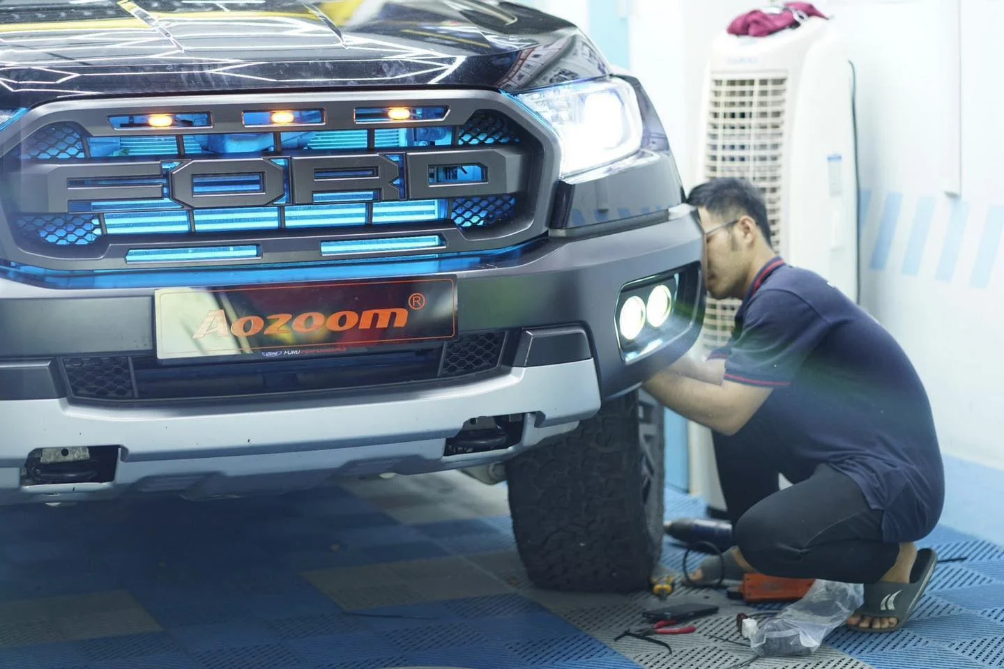 Độ đèn tăng sáng tại Nhất Trung Auto