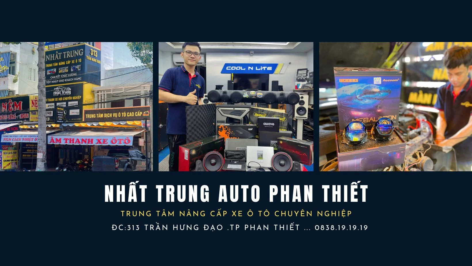 Đại lý Nhất Trung Auto Phan Thiết, phân phối đèn tăng sáng văn minh chính hãng AOZOOM