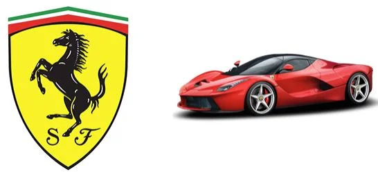 Logo và ô tô Ferrari