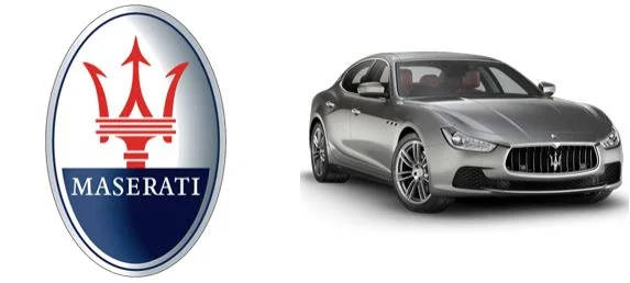 Logo và ô tô Maserati