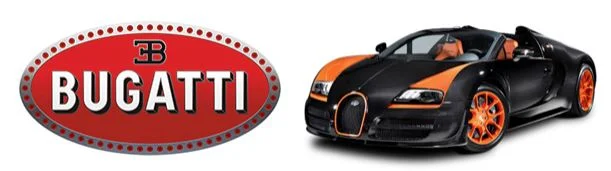 Logo và ô tô Bugatti 