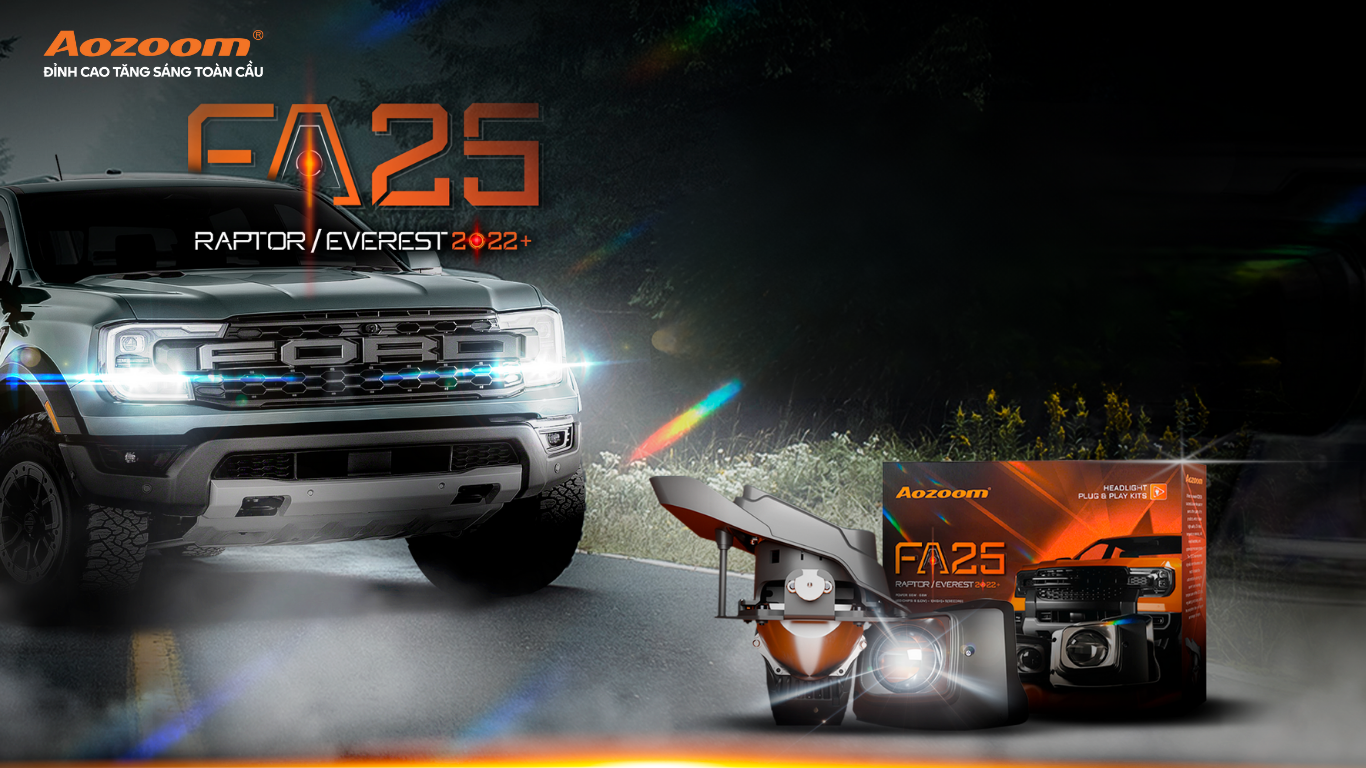 Nâng Cấp Đèn Cho Ford Ranger/Everest 2022+ Mà Không Mất Tính Năng Matrix LED? Giải Pháp Từ AOZOOM FA25
