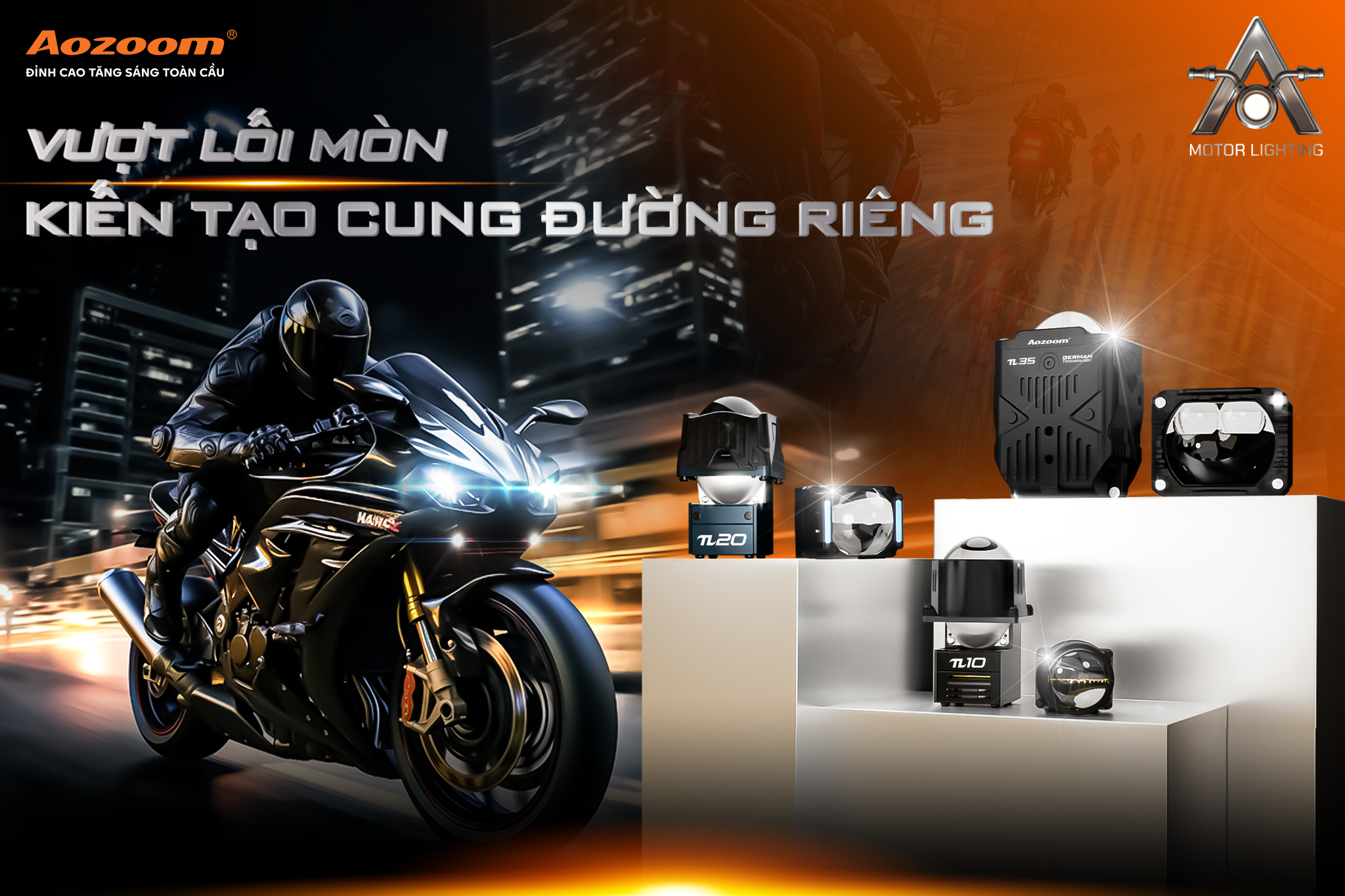 TỔNG QUAN ĐÈN BI-LED AOZOOM CHO XE 2 BÁNH: LỰA CHỌN NÀO DÀNH CHO BẠN?