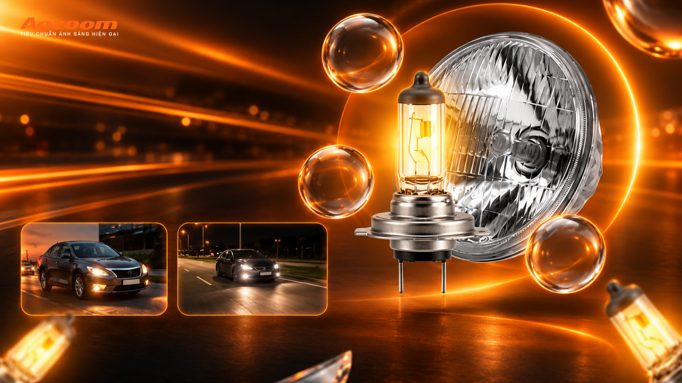 Nhiệt màu đèn Halogen ô tô là bao nhiêu?