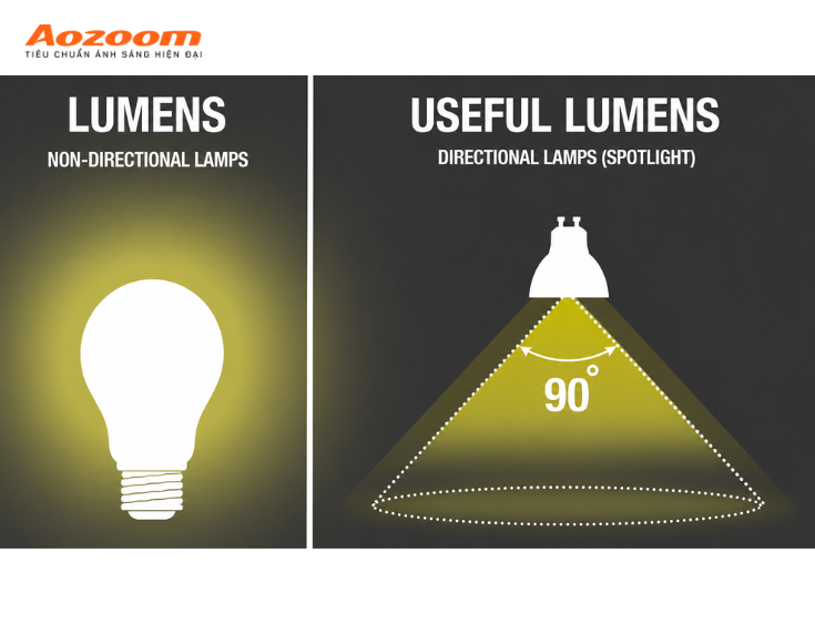 Có hai loại công thức tính Lumen phổ biến