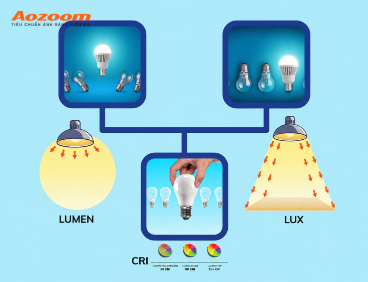 Lumen giúp người dùng hình dung được tổng lượng ánh sáng phát ra