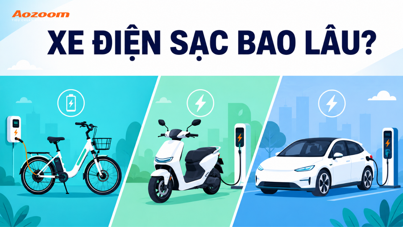 Xe điện sạc bao lâu thì đầy? Thời gian sạc từng loại xe
