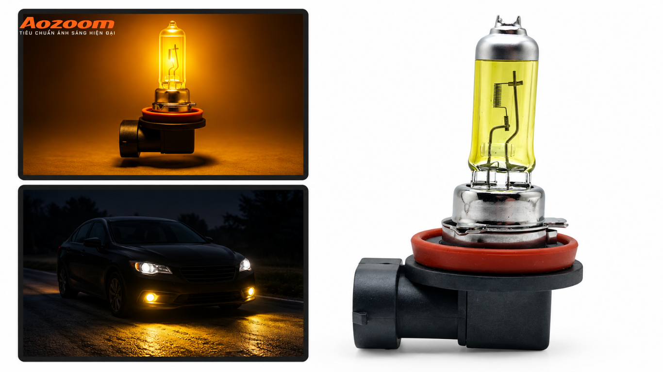 Vì sao đèn Halogen thường có ánh sáng vàng?