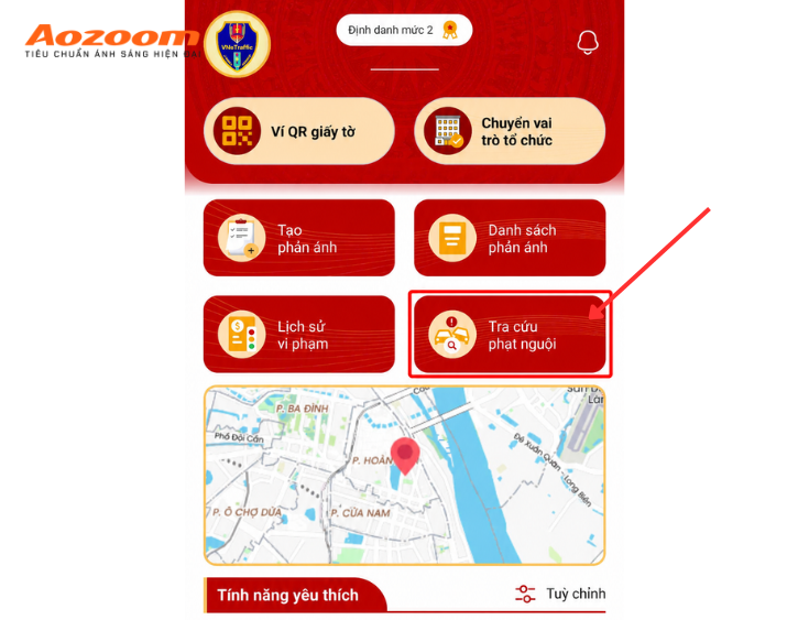 VNeTraffic có tính năng tra cứu phạt nguội