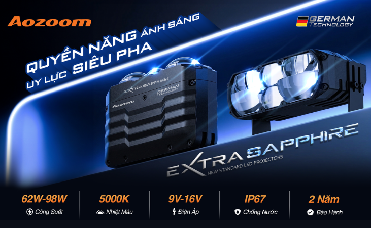 Đèn gầm dạng rời cao cấp sở hữu hệ quang học hoàn chỉnh