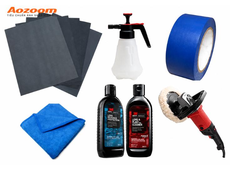 Các dụng cụ cần chuẩn bị trước khi đánh bóng đèn