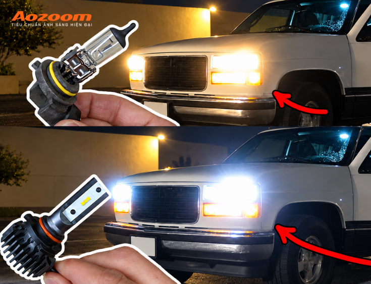 Nói về khả năng tiết kiệm năng lượng thì đèn LED vẫn vượt trội hơn Halogen