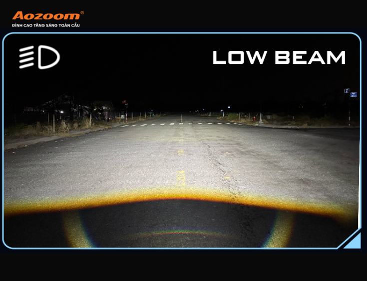 6 nguồn sáng trong 1 đèn sẽ giúp lowbeam rộng và đều