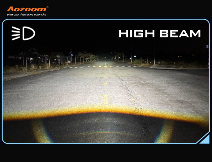 High beam bao quát và có định hướng tâm sáng rõ ràng