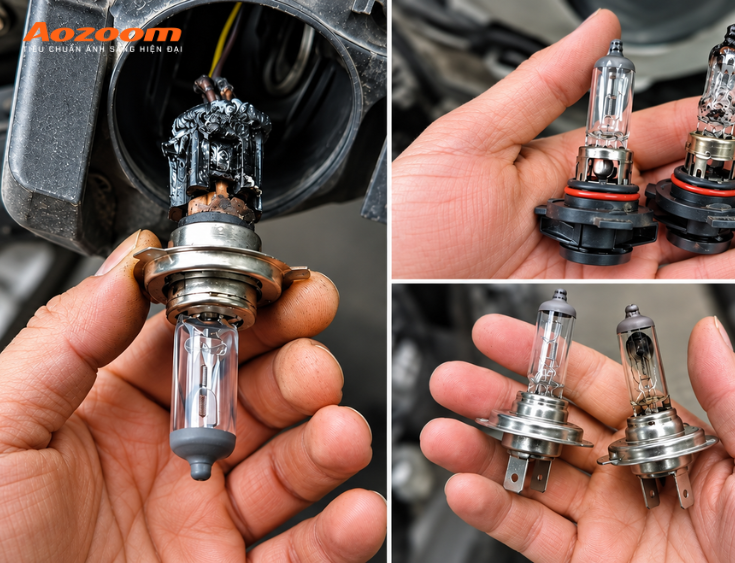 Nếu bóng Halogen xuất hiện các dấu hiệu bất ổn thì chủ xe nên có biện pháp ứng phó