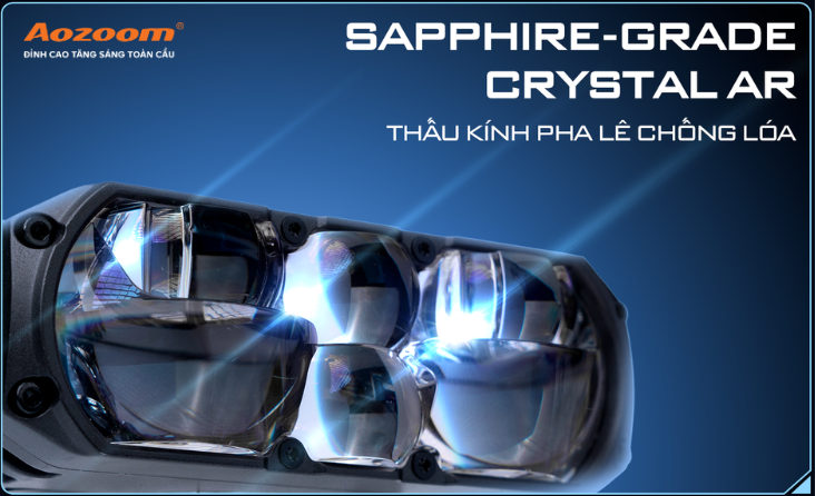 Mặt lens có rãnh giúp định hình và kiểm soát ánh sáng