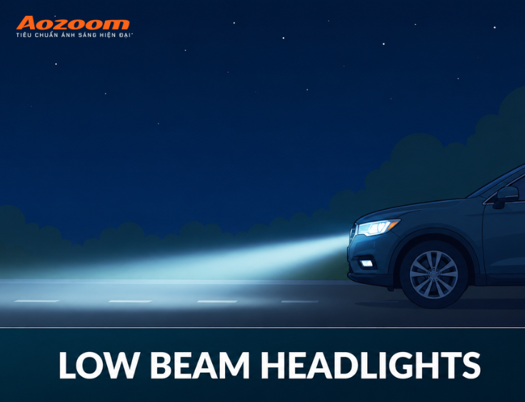 Low beam là chế độ ánh sáng chiếu gần của đèn