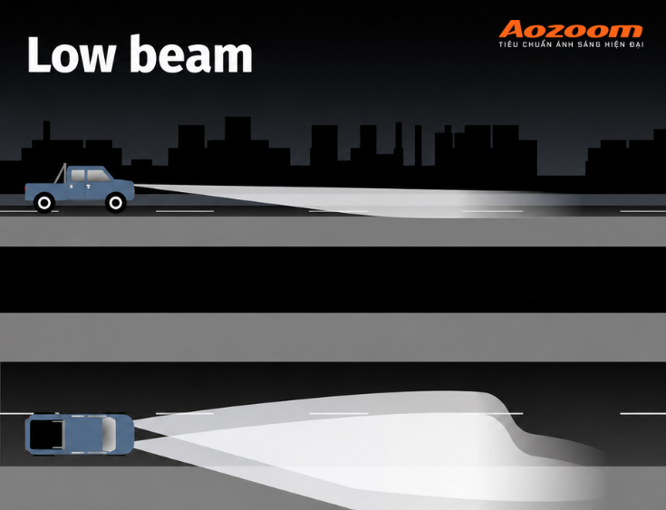 Đường cắt sáng là yếu tố quan trọng khi đánh giá mức độ hiệu quả của low beam