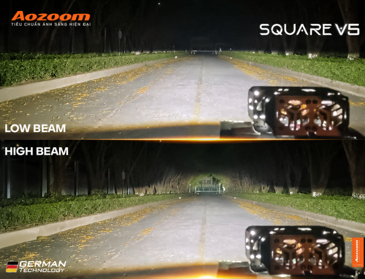 Ánh sáng thực tế của sản phẩm SQUARE V5
