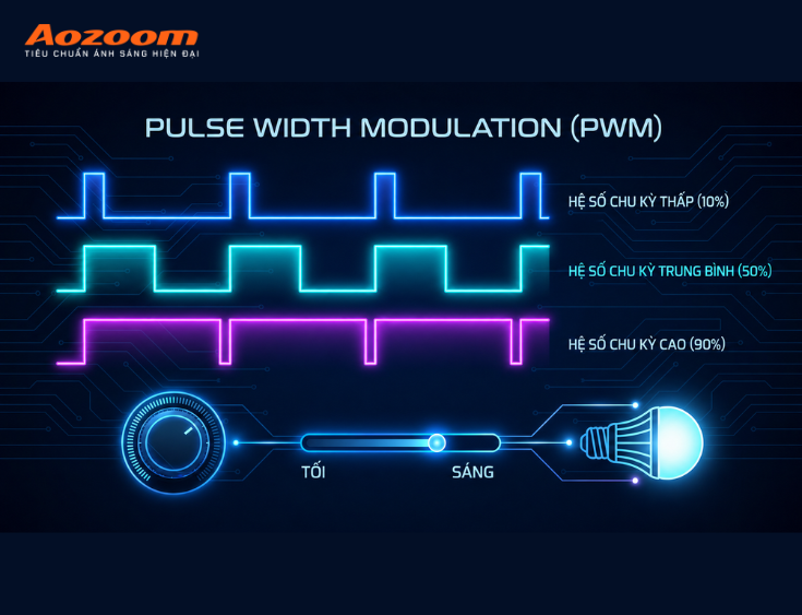 PWM được ứng dụng rộng rãi ở nhiều vị trí trên hệ thống đèn ô tô