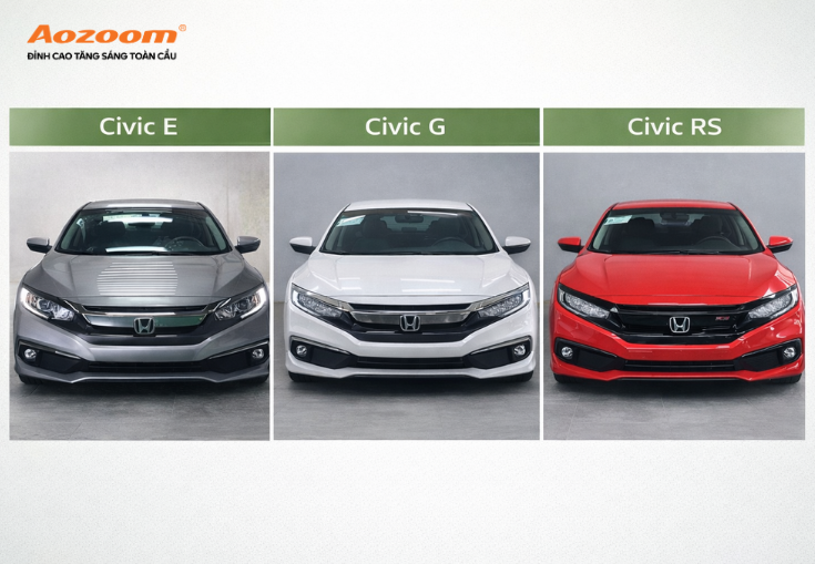 Ba phiên bản hiện có của Honda Civic