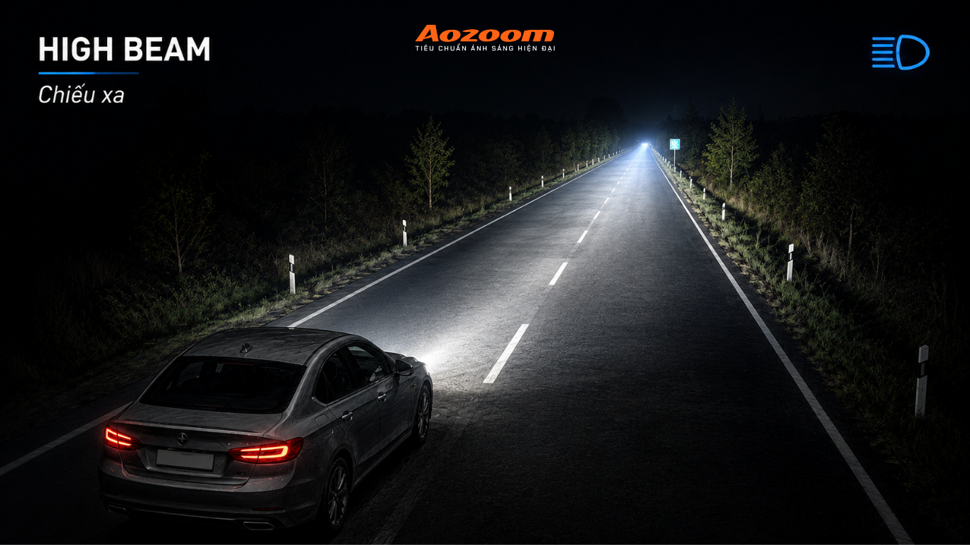 High Beam là gì? Phân biệt chiếu xa và chiếu gần trên ô tô