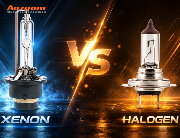 Đèn Xenon sáng hơn đen Halogen nếu xét về mặt thông số