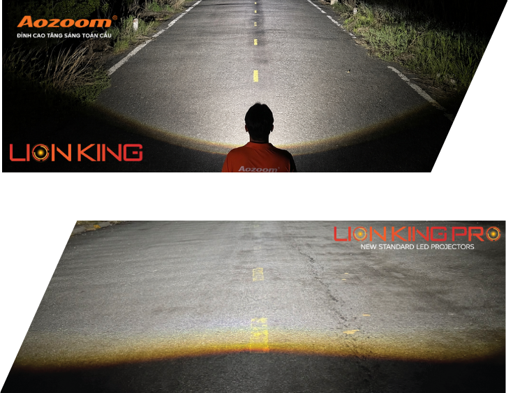 Thay vì hình vòng cung thì LION KING PRO đã chuyển sang chân sáng hình thang