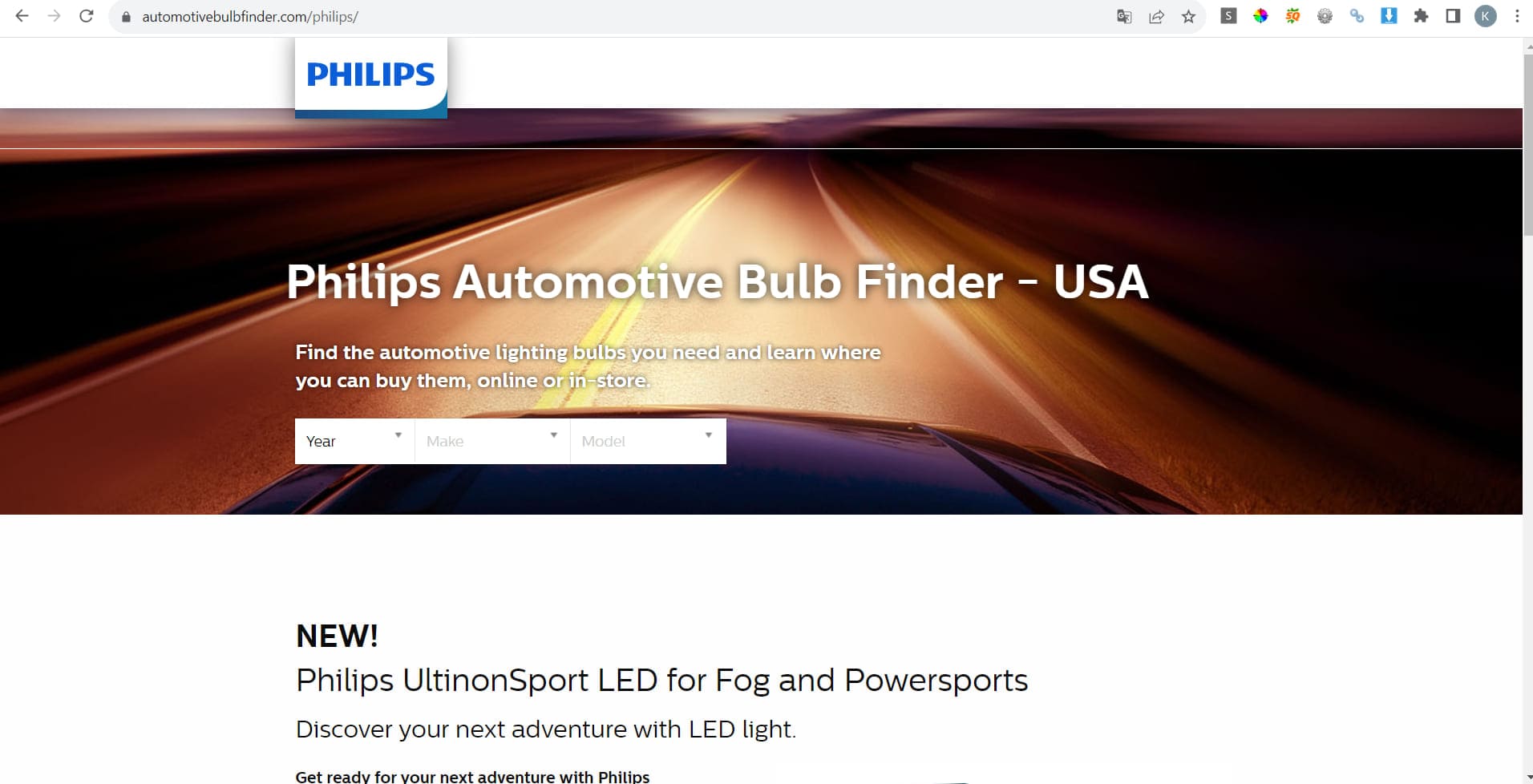 Website automotive PHILIPS