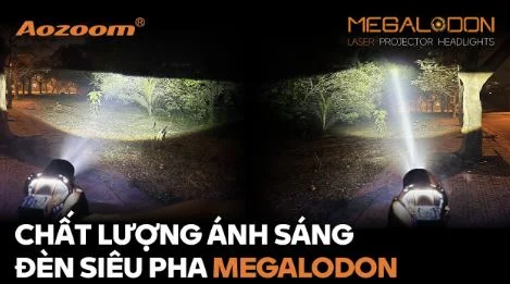Mặt cắt ánh sáng MEGALODON LIGHT giúp độ đèn tăng sáng văn minh