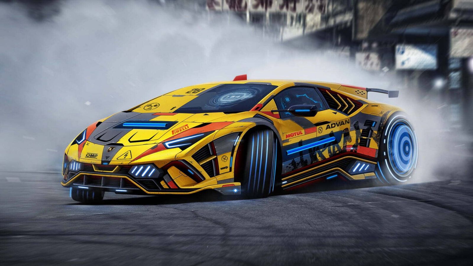 Lamborghini thực hiện kỹ thuật Drift trên đường đua