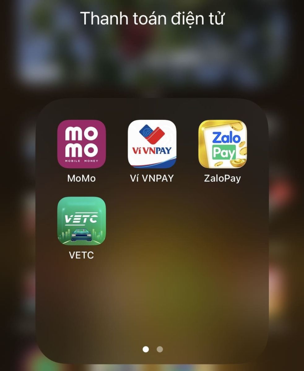 Các ứng dụng thanh toán điện tử có liên kết với tài khoản giao thông VETC