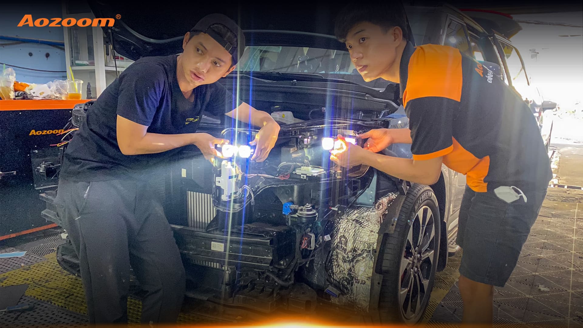 Độ đèn gầm ô tô tại Bến Tre